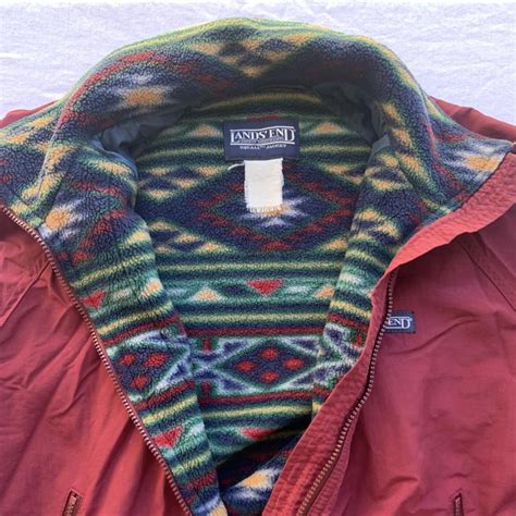 Lands’ End Squall Jacket Windbreaker Size S Chest:... - Depop