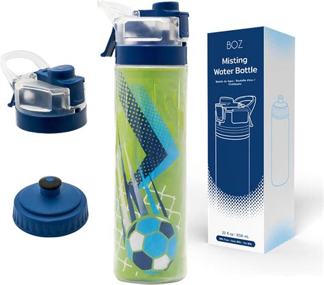 BOZ Pro Misting Water Bottle | Squeeze Bottle, Fine Mist Spray, Secure Leak-Proof, Sports Bottle ...