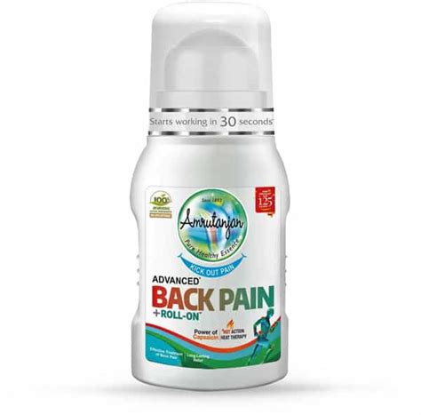 Buy AMRUTANJAN ADVANCED BACK PAIN ROLL-ON BOTTLE OF 50 ML Online & Get ...