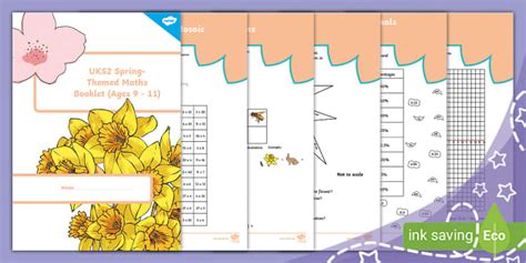 👉 UKS2 Spring-Themed Maths Booklet (Ages 9 - 11)