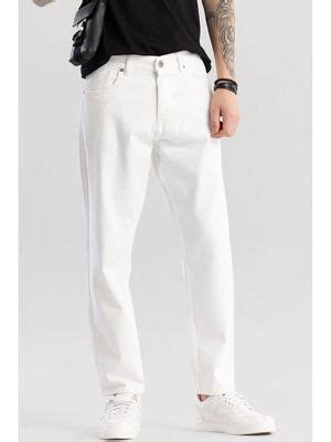 Buy Snitch Frosty White Baggy Fit Jeans (30) Online