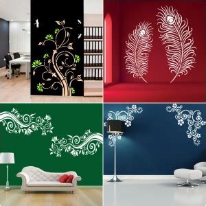 ARandNJ Painting Wall Stencils (Size :- 16 X 24 Inch) PATTERN- "Tendril ...
