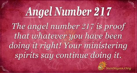Angel Number 217 And Its Meaning