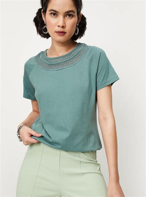 Buy Women Lace Blouson Top Online at just Rs. 399.0 - 1000012488649 ...