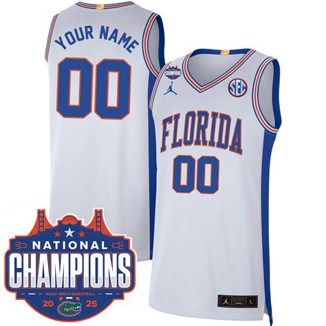 Custom Florida Gators Basketball White Retro 2025 National Champions ...