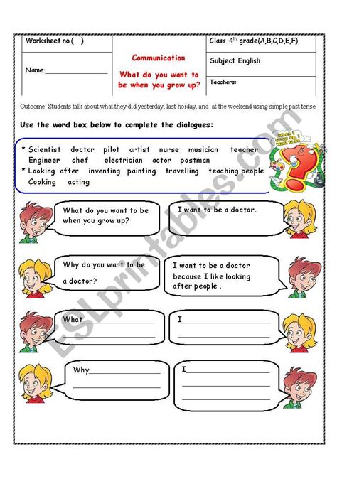 WHAT DO THEY WANT TO BE? - ESL worksheet by mariaolimpia