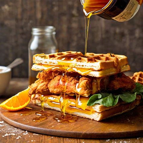 Chicken and Waffle Breakfast Sandwich Recipe | Recipes.net