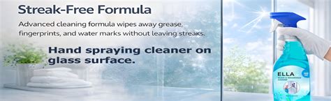Ella Glass Cleaner Spray 500ml Streak-Free Shine Removes Dust ...