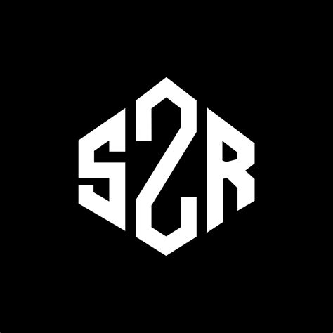 diseño de logotipo de letra szr con forma de polígono. diseño de ...