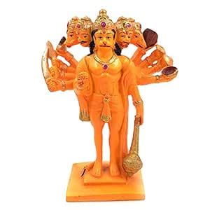 Buy Deep Ganesh Arts Polyresin Panch Mukhi Hanuman ji Idol Statue for ...