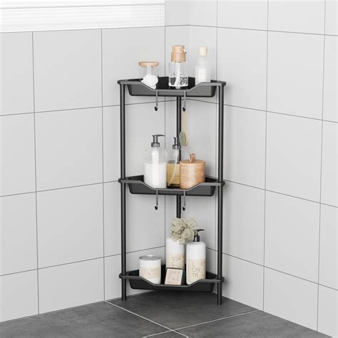 Amazon.com: 3 Tier Corner Shower Caddy Standing Floor Standing Corner ...