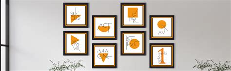 PAPER PLANE DESIGN Framed Quotes Poster Set of 8 for Office Walls ...