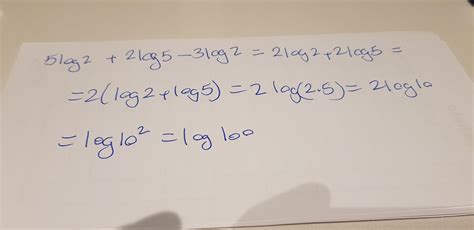 Write 5 log, 2 + 2 log5 - 3 log 2 as log N and find its value if ...