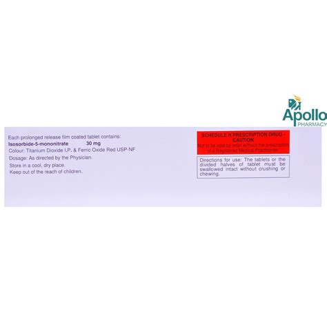 Imdur 30 mg Tablet 30's Price, Uses, Side Effects, Composition - Apollo ...