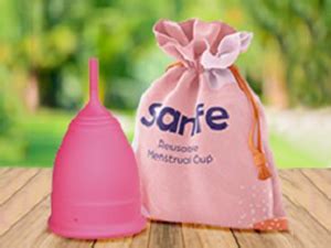 Buy Sanfe Silicone Reusable Menstrual Cup for Women Large Size with ...