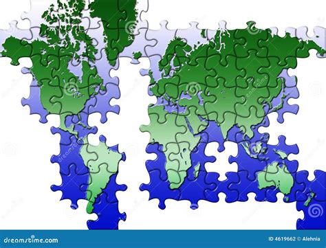 Puzzle world map stock illustration. Illustration of australia - 4619662