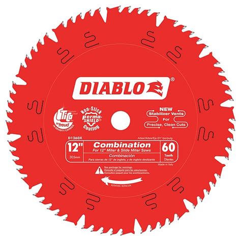 Diablo 12", 60-Teeth Circular Saw Blade D1260X | Zoro