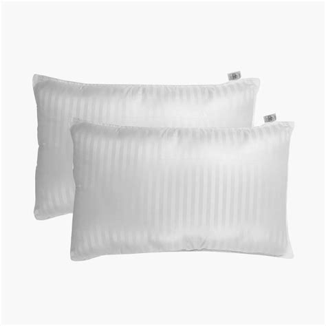 Buy TRIDENT Comfort Living White Solid Cotton Pillow - 69x43cm - Set of ...