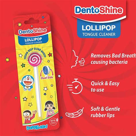 Buy Dentoshine Lollipop Kids Tongue Cleaner, 1 Count | 19 Minutes ...