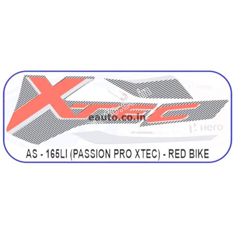 Graphics Sticker Set for Hero Passion Pro | XTEC | Red Vehicle | Both