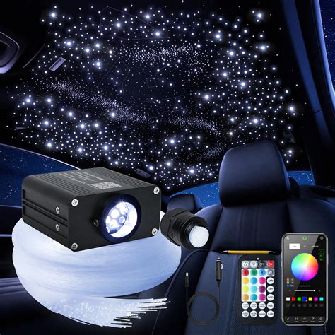 Twinkle & Meteor Starlight Headliner Kit for Car 0.03in x 9.8ft 750 ...