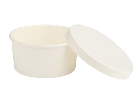 e kysa basics Disposable Hard Paper Food Container Bowl with lid, 500 ...
