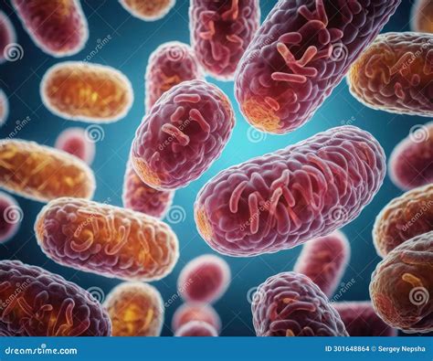 Close Up of Probiotic Bacteria Biology Science Microscopic Medicine Digestion Stomach ...