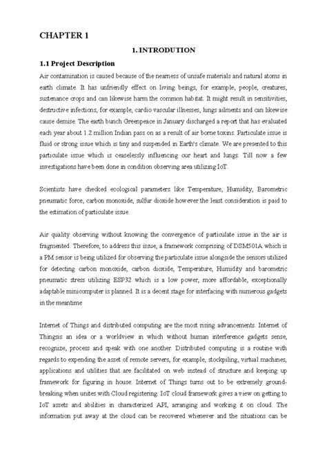 Io T based Vehicle emmission monitoring system - CHAPTER 1 1 ...