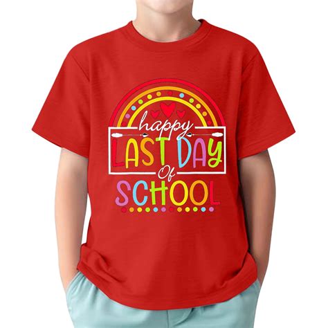 RMGVDSD Last Day Of School Shirt For Toddler Boys Girls Kids Happy ...