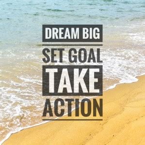dream big set goal take action sticker poster|Motivational Poster ...