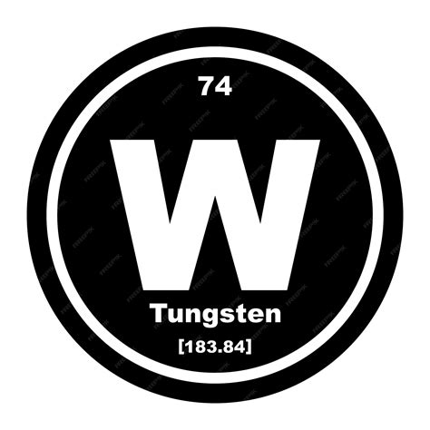 Premium Vector | Tungsten wolfram icon chemical element in the periodic table