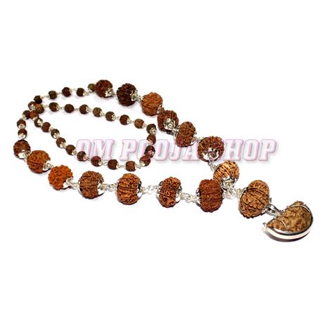 Siddha Mala 1-14 Mukhi Nepal Rudraksha Kantha Mala in Pure Silver