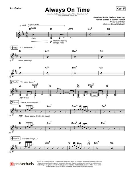 Always On Time Acoustic Guitar Sheet Music PDF (Elevation Worship ...