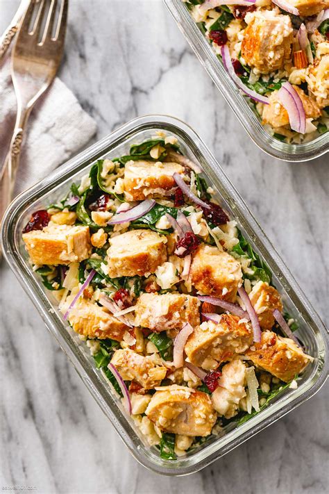 Meal Prep Chicken Spinach Cauliflower Salad Recipe – Chicken Meal Prep ...