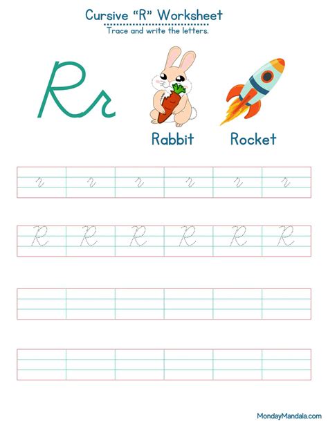 10 Cursive R Worksheets (Free Letter Writing Printables)
