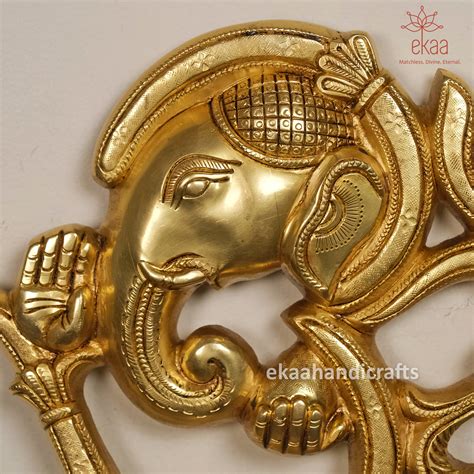 Brass Lord Ganesha with OM Wall Hanging – Ekaa Handicrafts