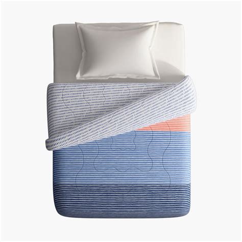 Buy PORTICO Hashtag Multicolour Striped Cotton Single Comforter - 152 ...