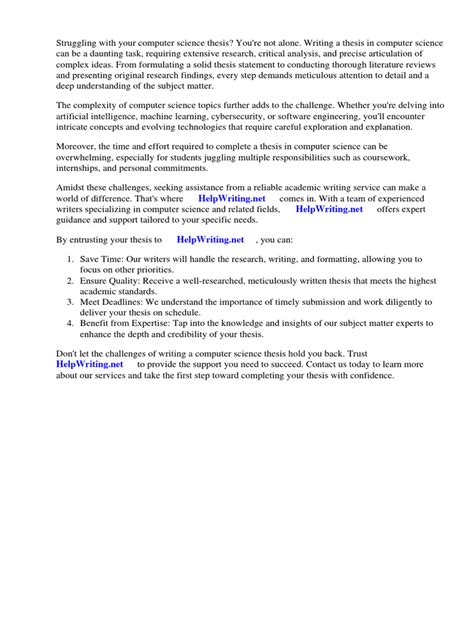 Image result for Computer Science Masters Thesis