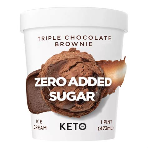 Keto Pint Zero Added Sugar Triple Chocolate Brownie Ice Cream - Shop ...