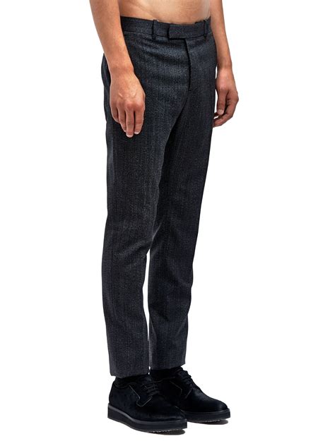 Marni Mens Micro Tweed Wool Pants in Black for Men - Lyst