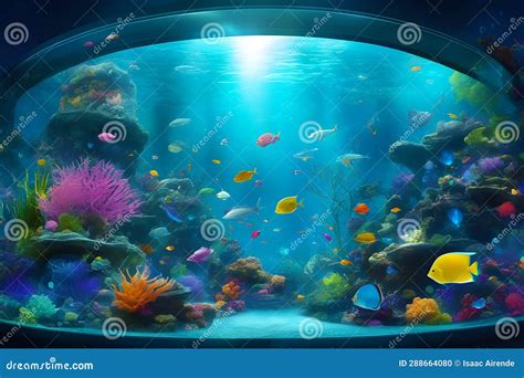 Image Showcases an Aquarium Filled with Fantasy Future Holographic Fish ...