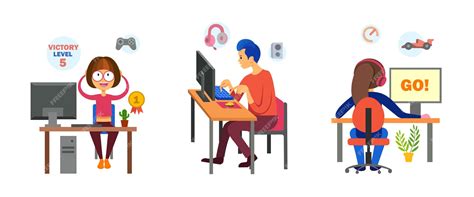 Play Computer Games Cartoon 的图像结果