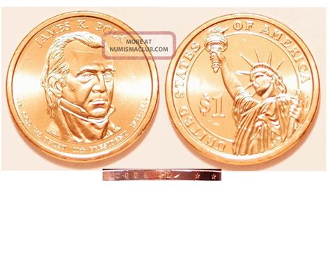 2009 - D $1 James K. Polk Presidential Dollar Us Coin