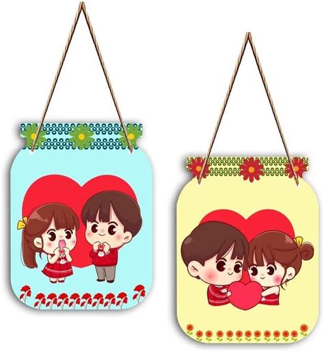 SAF paintings teen loving couple Mdf Wooden Wall Hanging Home Decor ...