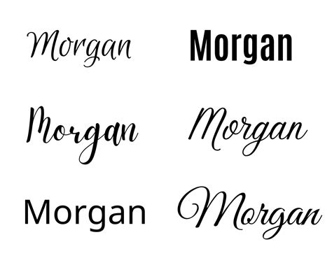 Morgan Svg Baby Names Svg Wedding Names Svg - Etsy