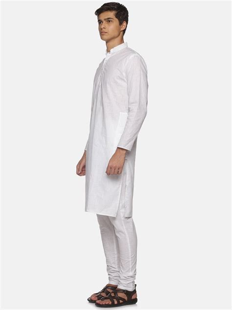 Men White Colour Cotton Kurta Pyjama Set – SETHUKRISHNA