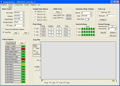 ADIS16227 EVALUATION ON THE ADISUSB [Analog Devices Wiki]