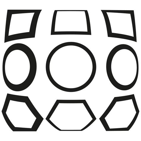 Uneven frame collection Rough edge shapes Organic border Vector ...