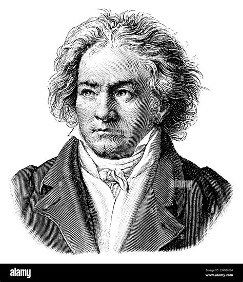 Portrait of ludvig van beethoven Black and White Stock Photos & Images ...