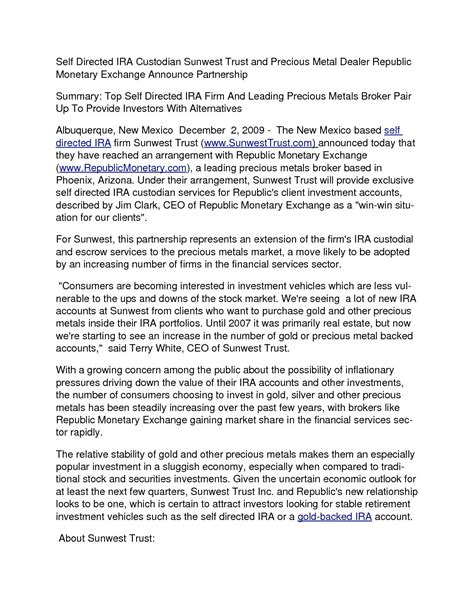 Calaméo - Republic Monetary and Sunwest Trust